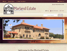 Tablet Screenshot of marlandmansion.com